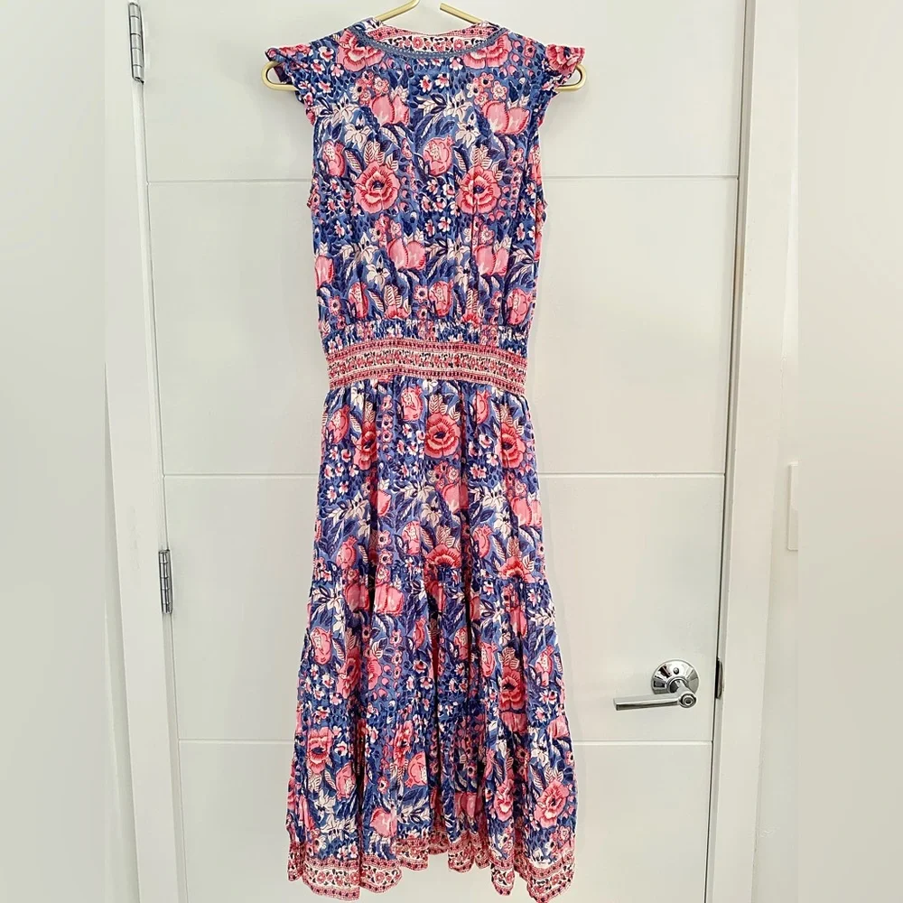 Alicia Bell silk cotton Annabelle Midi Dress- Cotton size XS - Picture 7 of 12